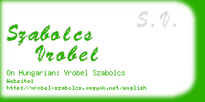 szabolcs vrobel business card